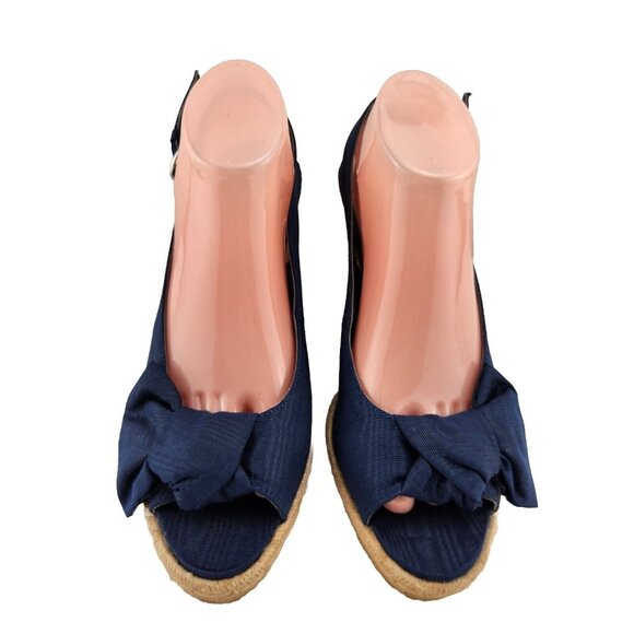 Naturalizer Womens Size 9.5 Bettina Peep-Toe Slingback Wedge Espadrille 228 - Picture 2 of 10